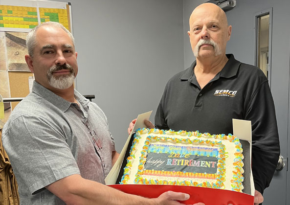 Happy Retirement to Dave Myers, Semco Materials Manager